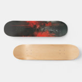 Abstrakte Rot-Schwarz-Kunst Skateboard (Horizontal)