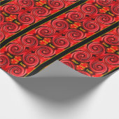 Abstrakte Rot- und Gelbtöne Wirbel Personalisiert Geschenkpapier (Ecke)