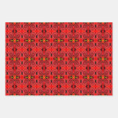 Abstrakte Rot- und Gelbtöne Wirbel Personalisiert Geschenkpapier Set (Vorderseite 2)