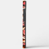 Abstrakte Rot- und Korallenflecken im holzigen Sti Case-Mate iPhone Hülle (Rückseite / Links)