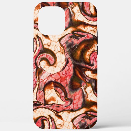 Abstrakte Rot- und Korallenflecken im holzigen Sti Case-Mate iPhone Hülle (Rückseite)