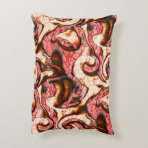 Abstrakte Rot- und Korallenflecken im holzigen Sti