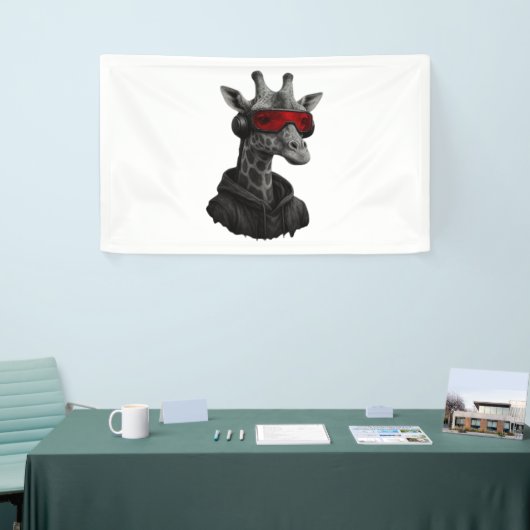 Abstrakte Rot- und Schwarzgiraffe Klassischer T -  Banner (Messeveranstaltung)