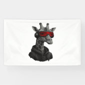 Abstrakte Rot- und Schwarzgiraffe Klassischer T -  Banner (Horizontal)