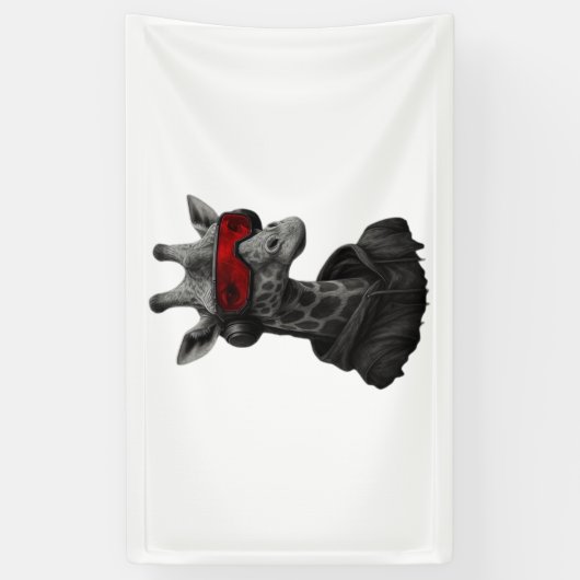 Abstrakte Rot- und Schwarzgiraffe Klassischer T -  Banner (Vertikal)