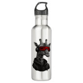 Abstrakte Rot- und Schwarzgiraffe Klassischer T -  Edelstahlflasche (Vorderseite)