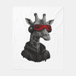 Abstrakte Rot- und Schwarzgiraffe Klassischer T - Fleecedecke