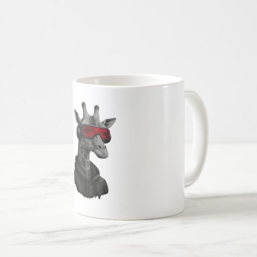 Abstrakte Rot- und Schwarzgiraffe Klassischer T -  Kaffeetasse (VorderseiteRechts)