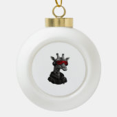 Abstrakte Rot- und Schwarzgiraffe Klassischer T -  Keramik Kugel-Ornament (Vorderseite)