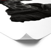 Abstrakte Rot- und Schwarzgiraffe Klassischer T -  Poster (Ecke)