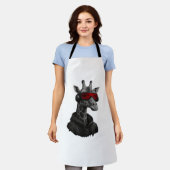 Abstrakte Rot- und Schwarzgiraffe Klassischer T -  Schürze (Getragen)