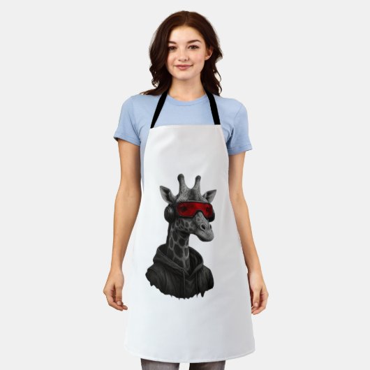 Abstrakte Rot- und Schwarzgiraffe Klassischer T -  Schürze (Getragen)