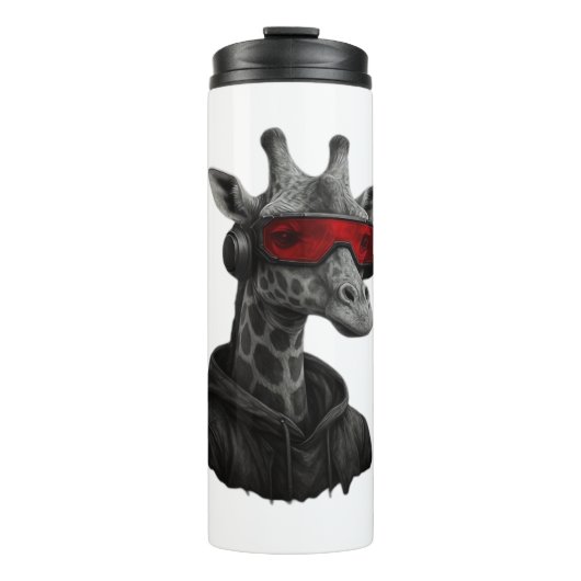 Abstrakte Rot- und Schwarzgiraffe Klassischer T -  Thermosbecher (Vorderseite)