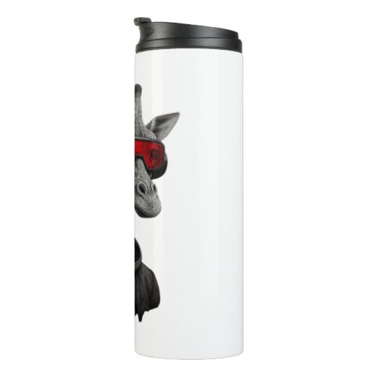 Abstrakte Rot- und Schwarzgiraffe Klassischer T -  Thermosbecher (Nach rechts gedreht)