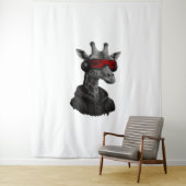 Abstrakte Rot- und Schwarzgiraffe Klassischer T - Wandteppich (Beispiel)