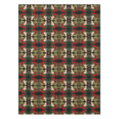 Abstrakte rot-weiße Rose Tischdecke (Vorderseite)