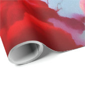 Abstrakte rote Bäume Geschenkpapier (Rolleneckpunkt)