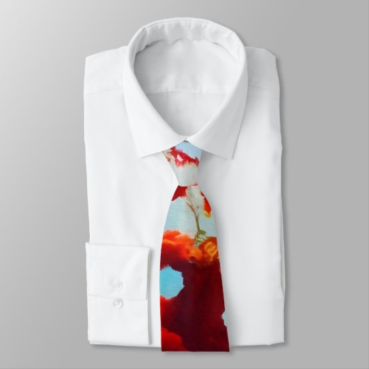 Abstrakte rote Bäume Krawatte (Gebunden)