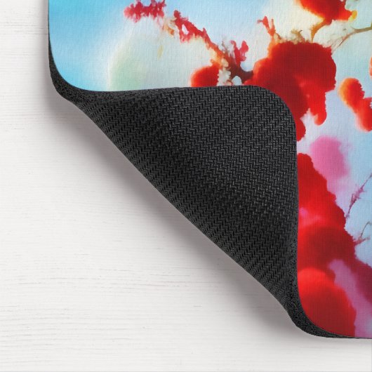 Abstrakte rote Bäume Mousepad (Ecke)