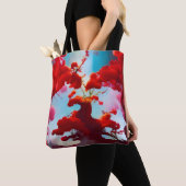 Abstrakte rote Bäume Tasche (Von Nahem)
