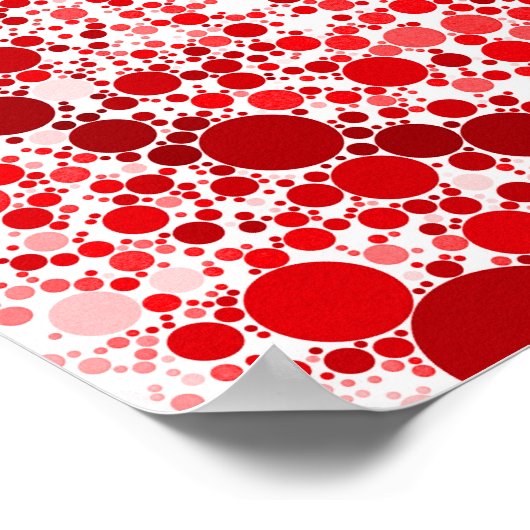 Abstrakte rote Blasen Poster (Ecke)