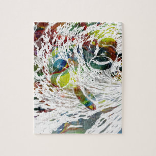 Abstrakte rote Blutzelle-medizinische Geschenke Puzzle