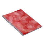 Abstrakte rote bokeh Effektbeschaffenheit. Text Notizblock (Rechte Seite)