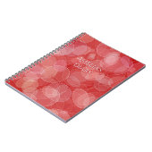 Abstrakte rote bokeh Effektbeschaffenheit. Text Notizblock (Linke Seite)