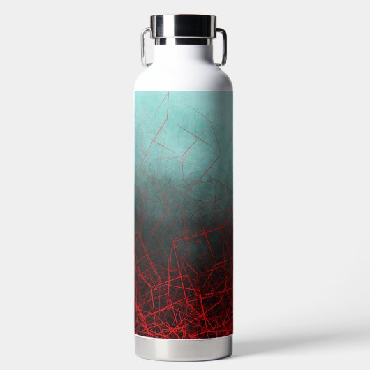 Abstrakte rote Boxen - Thor Trinkflasche (Vorderseite)