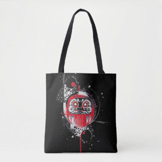 Abstrakte rote Daruma Taschen-Tasche Tasche