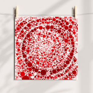 Abstrakte rote digitale Spirale Blasen Poster