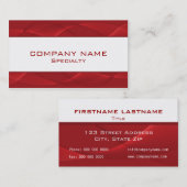 Abstrakte rote Geschäfts-Karten Visitenkarte (Vorne/Hinten)