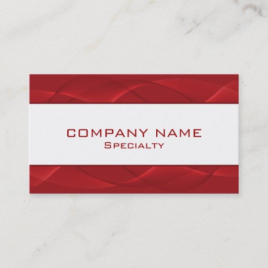 Abstrakte rote Geschäfts-Karten Visitenkarte (Vorderseite)