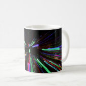 Abstrakte rote, grüne und blaue Malerei Kaffeetasse (VorderseiteRechts)