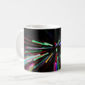 Abstrakte rote, grüne und blaue Malerei Kaffeetasse (Vorderseite Links)