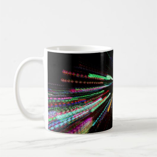 Abstrakte rote, grüne und blaue Malerei Kaffeetasse (Links)
