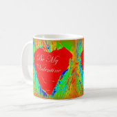 abstrakte rote Herzkaffee-Tasse Kaffeetasse (Vorderseite Links)