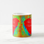 abstrakte rote Herzkaffee-Tasse Kaffeetasse (Mittel)