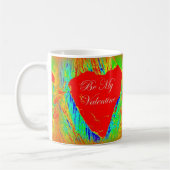 abstrakte rote Herzkaffee-Tasse Kaffeetasse (Links)