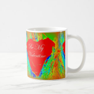 abstrakte rote Herzkaffee-Tasse Kaffeetasse