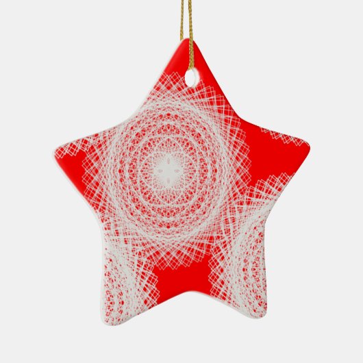 abstrakte rote Kugel Keramikornament (Rechts)