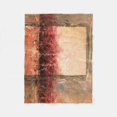 Abstrakte Rote Landschaft Fleecedecke (Vorderseite)