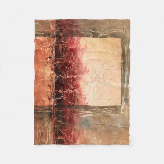 Abstrakte Rote Landschaft Fleecedecke (Vorderseite)