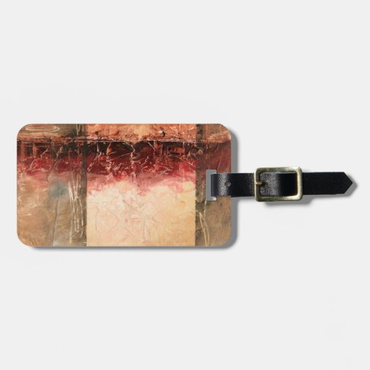 Abstrakte Rote Landschaft Gepäckanhänger (Vorderseite horizontal)