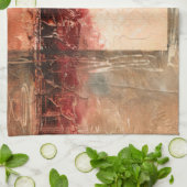 Abstrakte Rote Landschaft Geschirrtuch (Gefaltet)