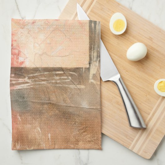 Abstrakte Rote Landschaft Geschirrtuch (Viertel Falte)