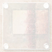 Abstrakte Rote Landschaft Glasuntersetzer (Rückseite)