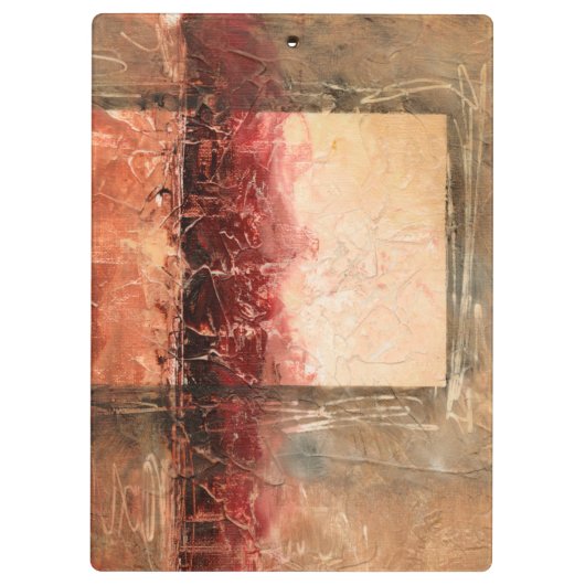 Abstrakte Rote Landschaft Klemmbrett (Rückseite)