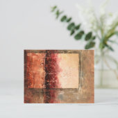 Abstrakte Rote Landschaft Postkarte (Stehend Vorderseite)
