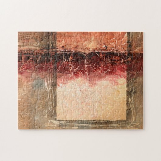 Abstrakte Rote Landschaft Puzzle (Horizontal)